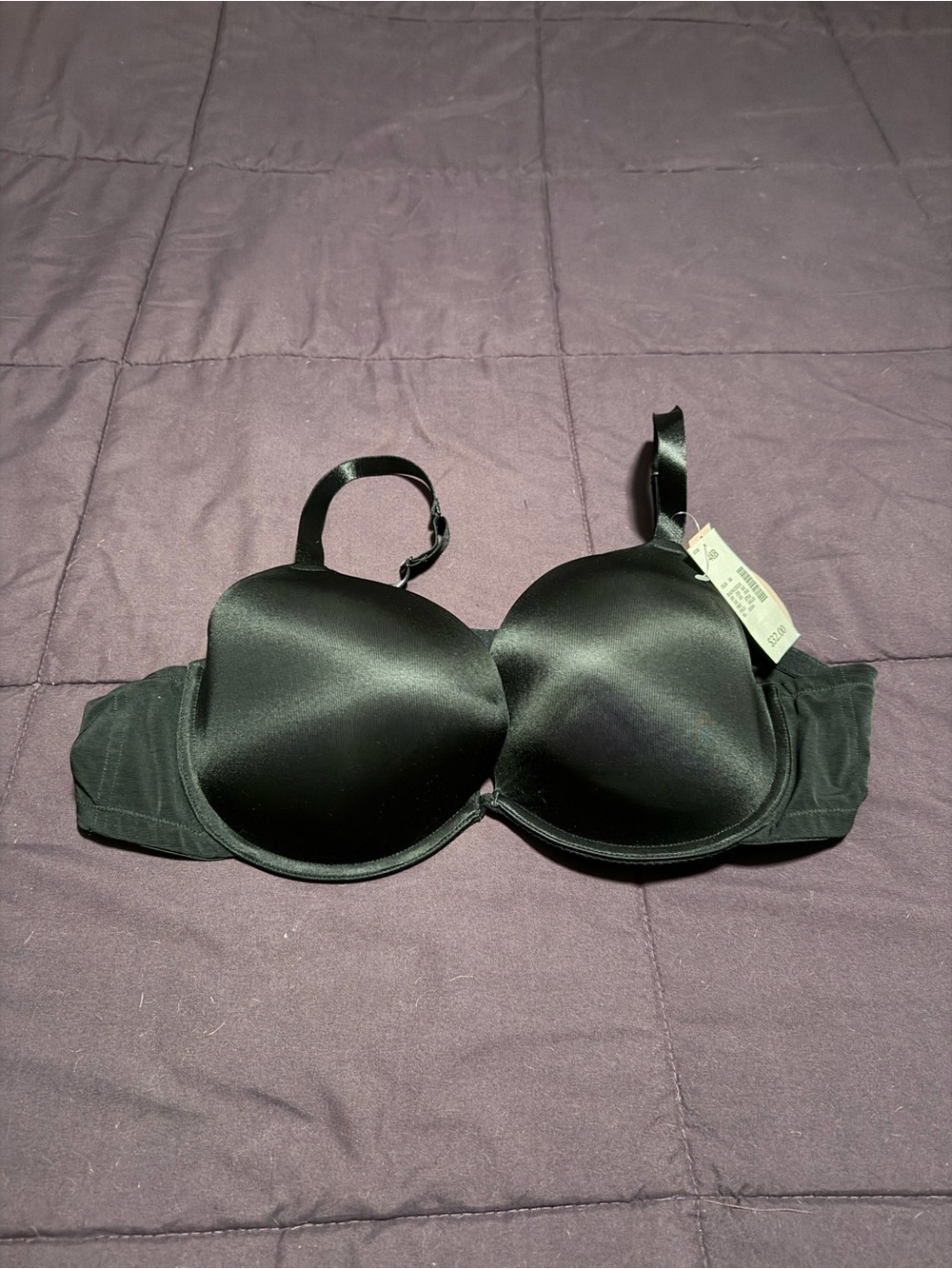 Everyday Smooth Black Push-Up Bra with Molded Cups